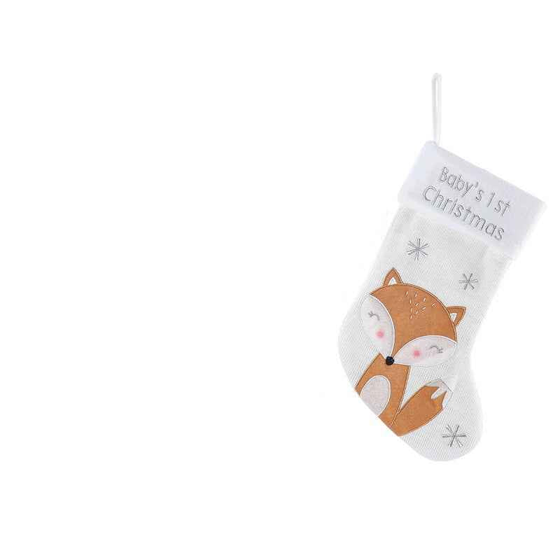 Christmas Fox Wool Stockings – Cute Plush Holiday Gift Stockings, 3 Colors