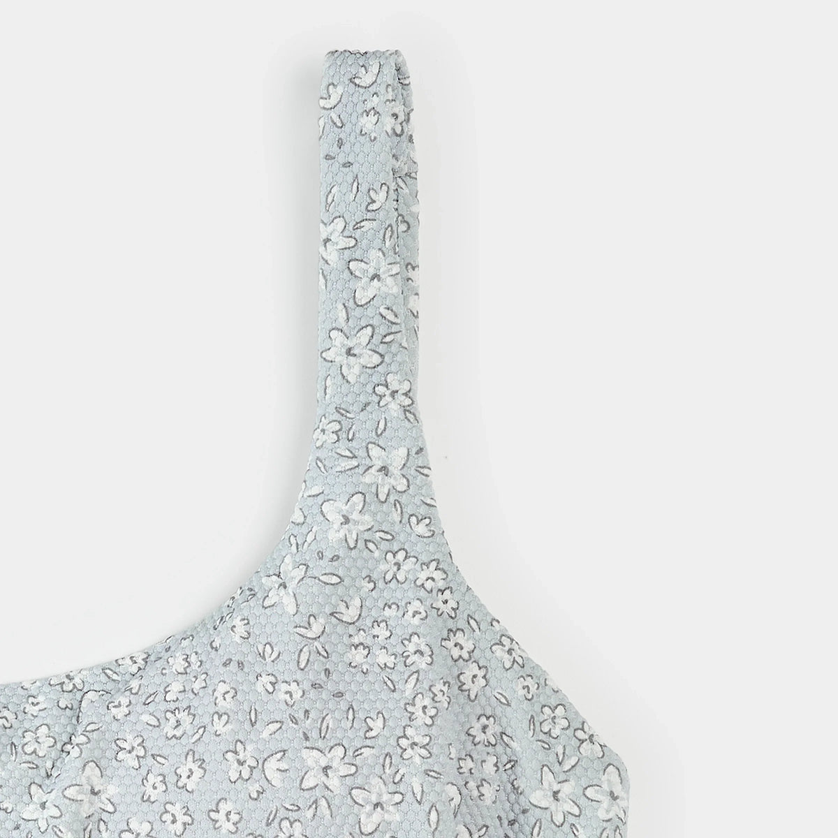 Women's Bikini Set | Vintage Flowers Print on Powder Blue | Petit Lem