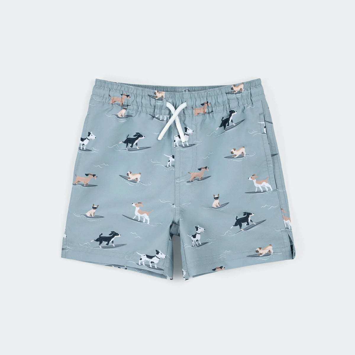Swim Trunk | Surfing Pups on Blue | Petit Lem
