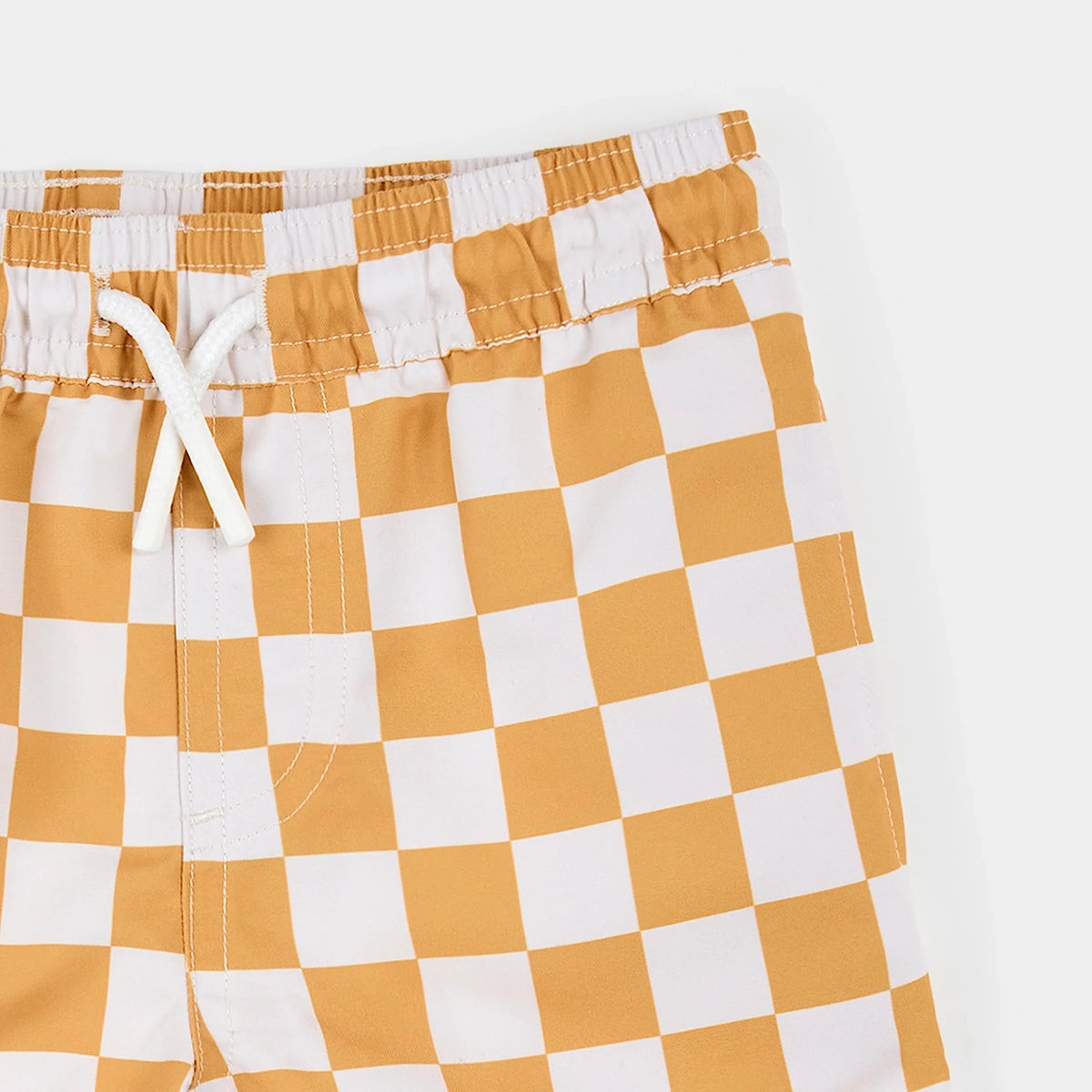 Swim Trunk | Orange Checkerboard | Petit Lem