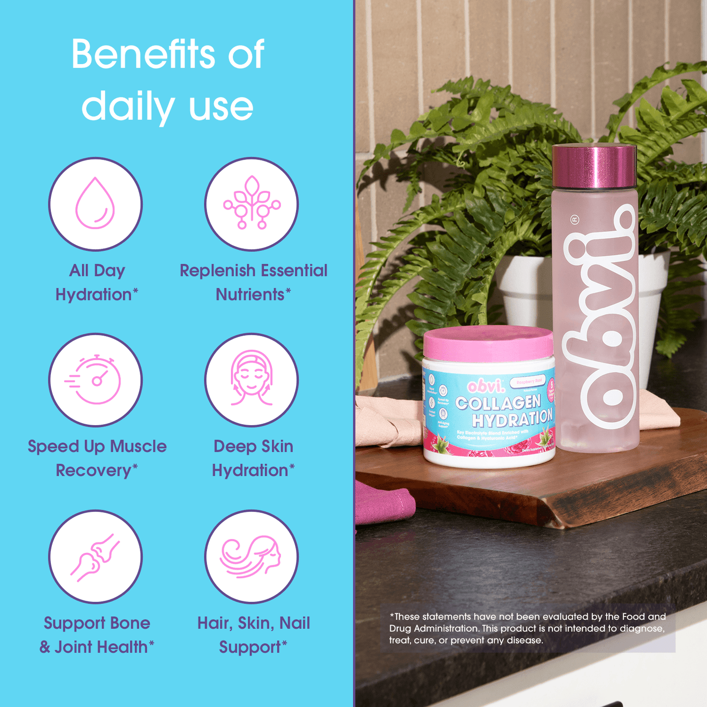 Obvi. Collagen Hydration - Raspberry Rose