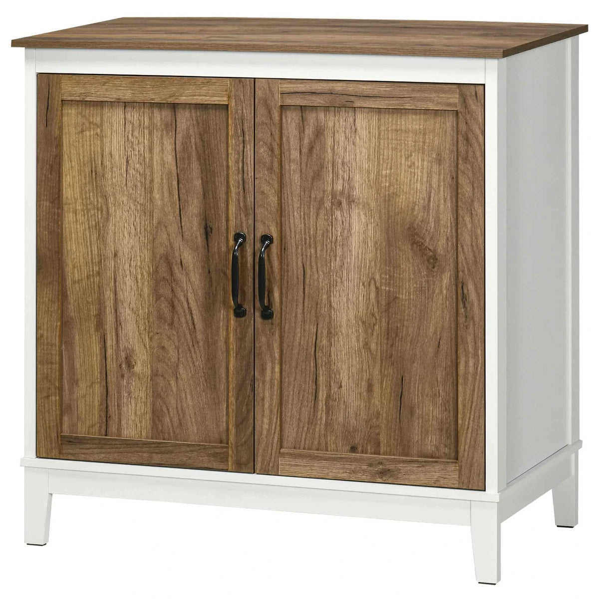 Dark Oak Farmhouse Sideboard Cabinet – 2-Door Storage Cabinet with Shelves for Kitchen & Living Room (United States & Canada Delivery Only)