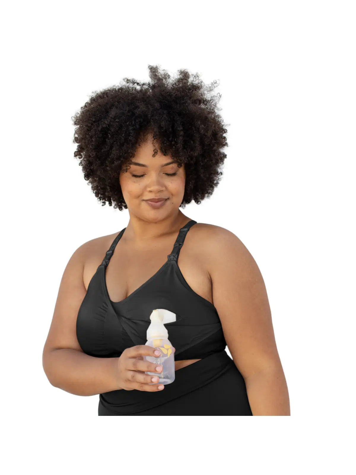 Sublime® Hands-Free Pumping & Nursing Sports Bra | Black