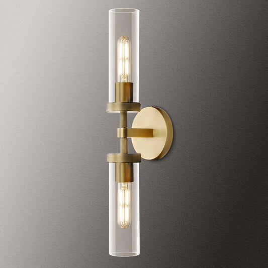 All Copper Knurled American Retro Wall Lamp