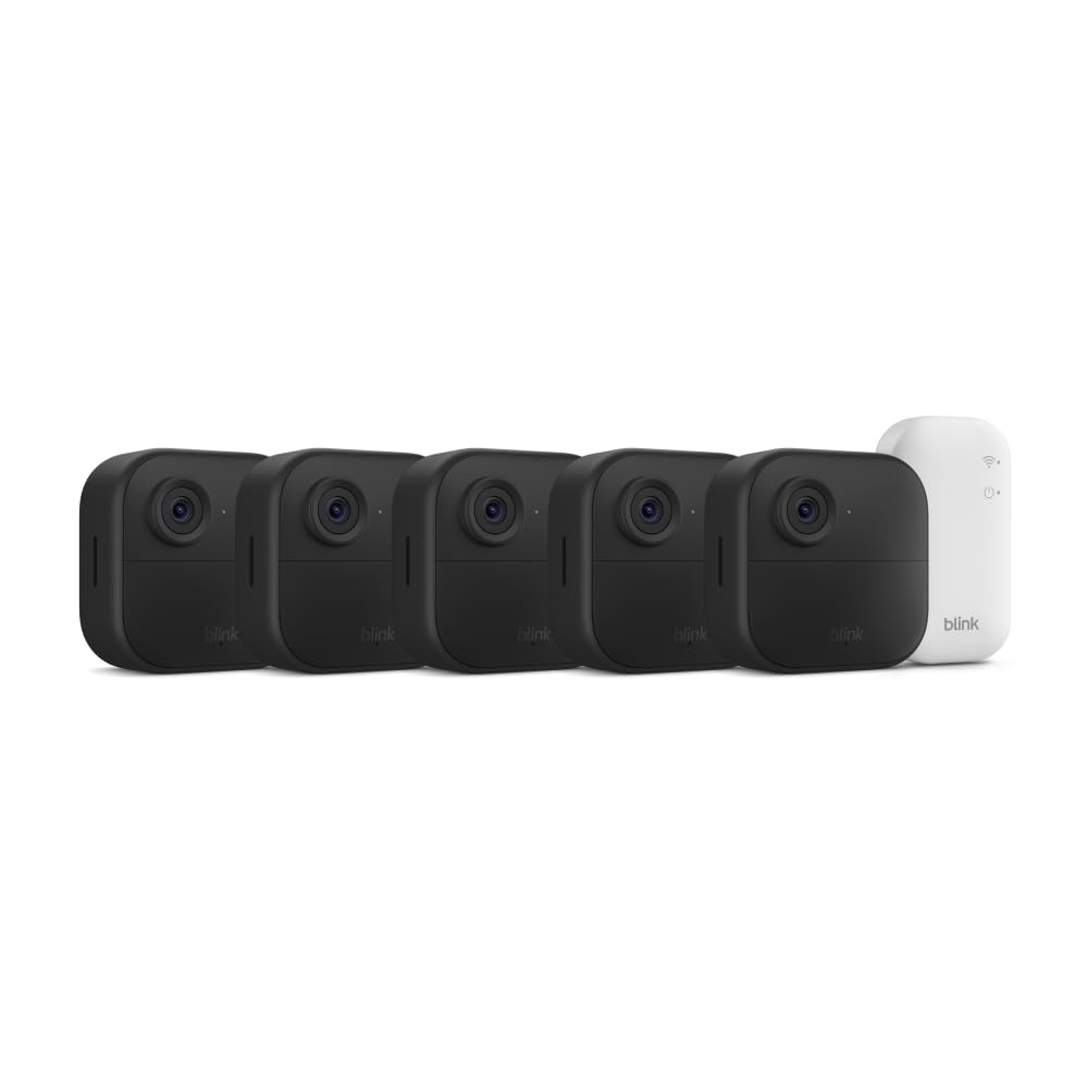 Blink Outdoor 4 – Wireless smart security camera, two-year battery life, 1080p HD day and infrared night live view, two-way talk. Sync Module Core included – 5 camera system 🍁 All In One Marketplace Canada