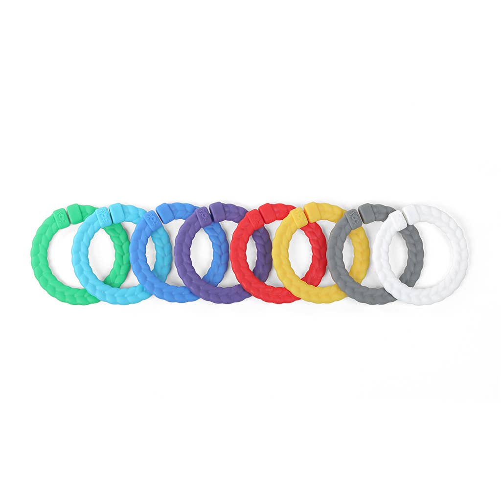 Itzy Ritzy Canada - Bitzy Bespoke Itzy Rings™ Linking Ring Set: Rainbow - Ages 0+