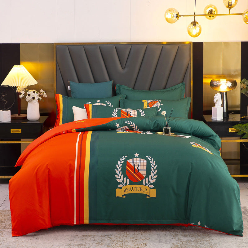 Brushed Floral Winter Bedding Set