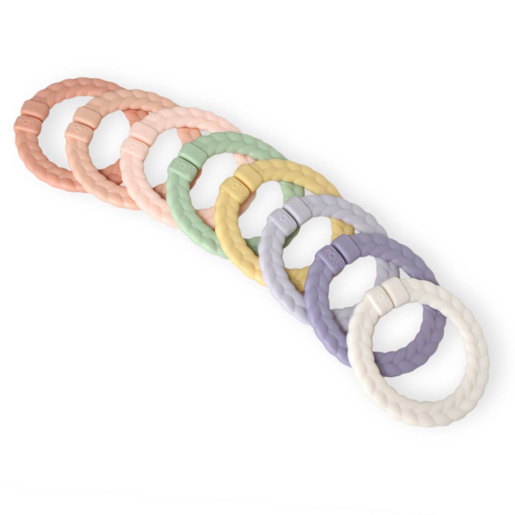 Itzy Ritzy Canada - Bitzy Bespoke Itzy Rings™ Linking Ring Set: Rainbow - Ages 0+