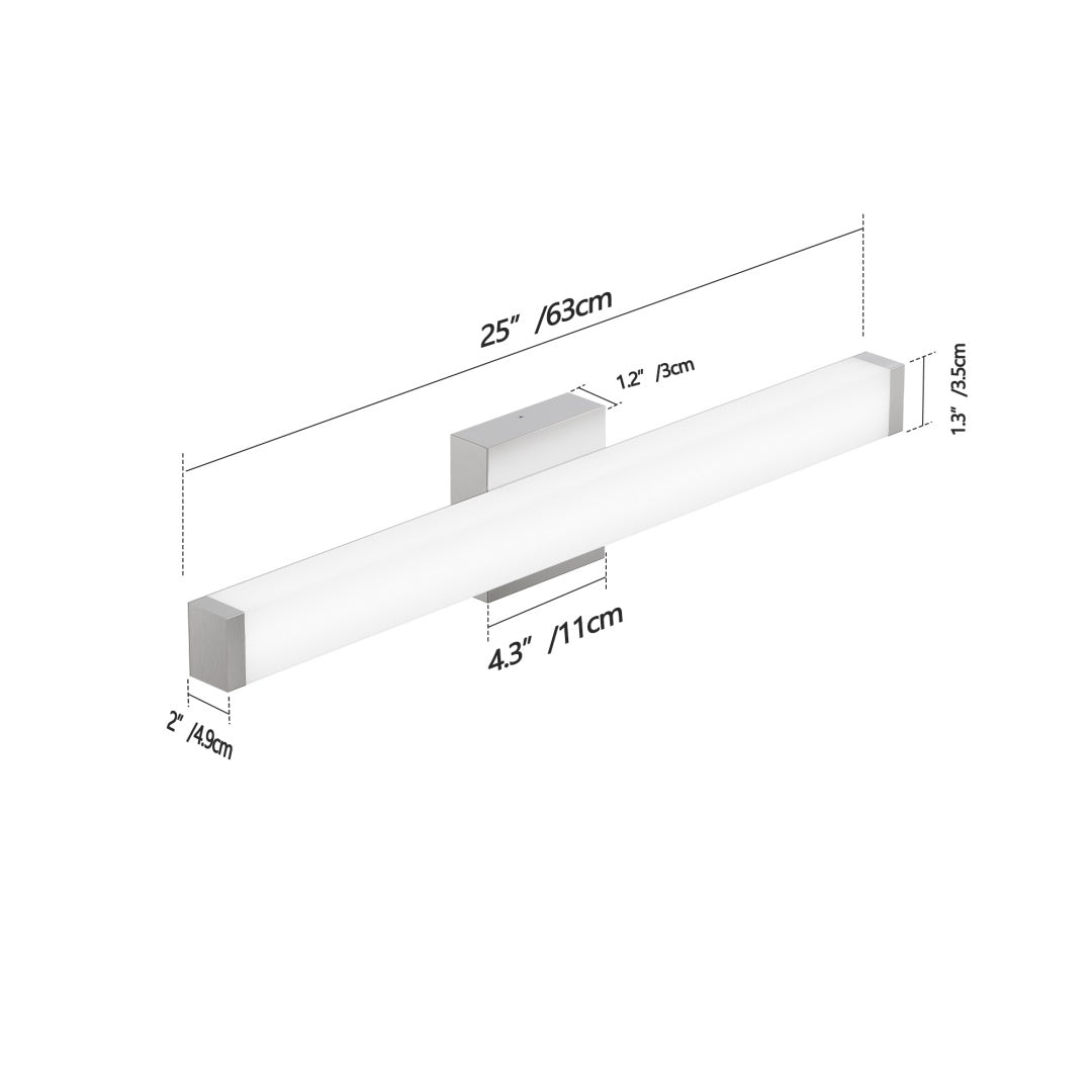 Bathroom Vanity Light Brushed Nickel - 25 Inch (United States Delivery Only)