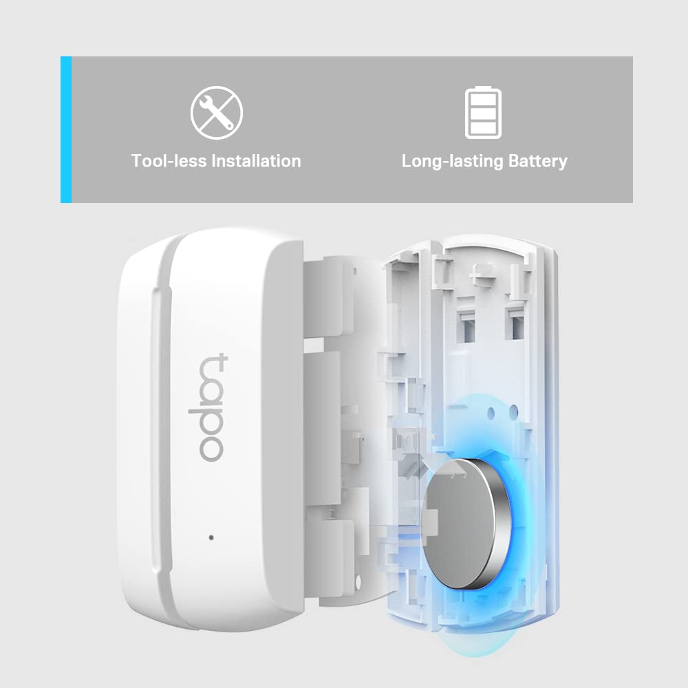TP-Link Tapo T110 Contact Sensor, White, Requires Tapo Hub, Long Battery Life, Real-Time Notification, Smart Action 🍁 All In One Marketplace Canada