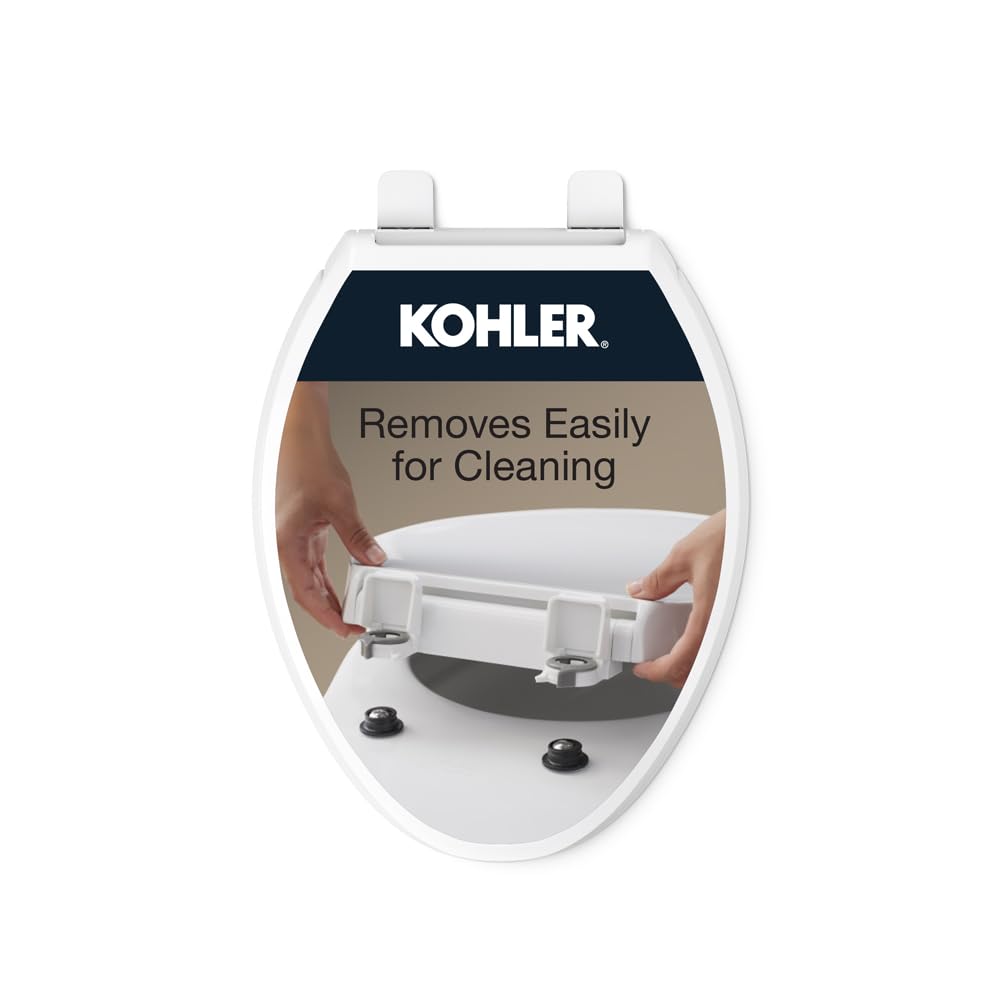 Kohler 4636-RL-0 Cachet ReadyLatch Quiet Close Elongated Toilet Seat, White 🍁 All In One Marketplace Canada