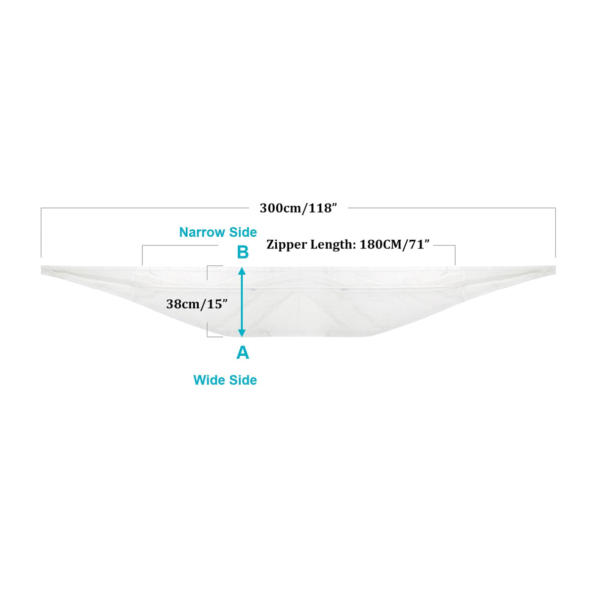 HOOMEE 300CM (118 inch ) Universal Window Seal for Portable Air Conditioner And Tumble Dryer Works with Every Mobile Air-Conditioning, Easy to Install Air Exchange Guards With Zip and Adhesive Fastener 🍁 All In One Marketplace Canada