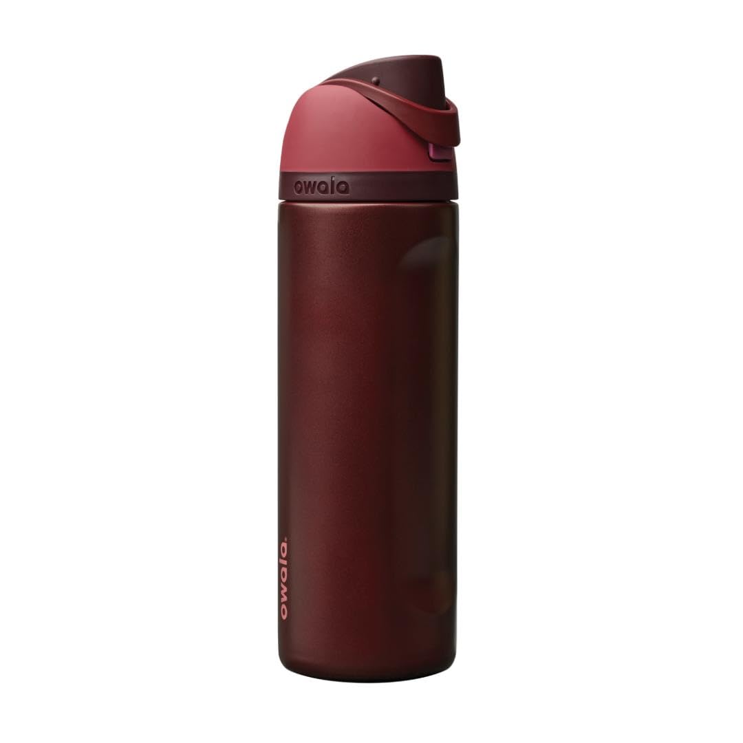 Owala FreeSip - Stainless Steel - 24-oz. - Red Black Cherry 🍁 All In One Marketplace Canada