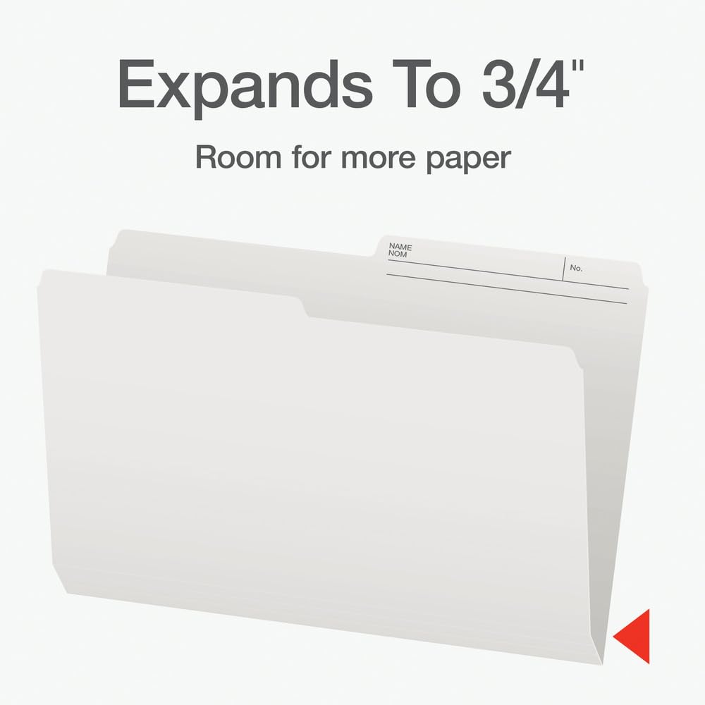 Pendaflex File Folders - Ivory/White Colour File Organizers, 1/2 Cut Tab, Legal Size, Durable Paper Stock, 100/Box, Ideal for Office, Home, and School Organization 🍁 All In One Marketplace Canada