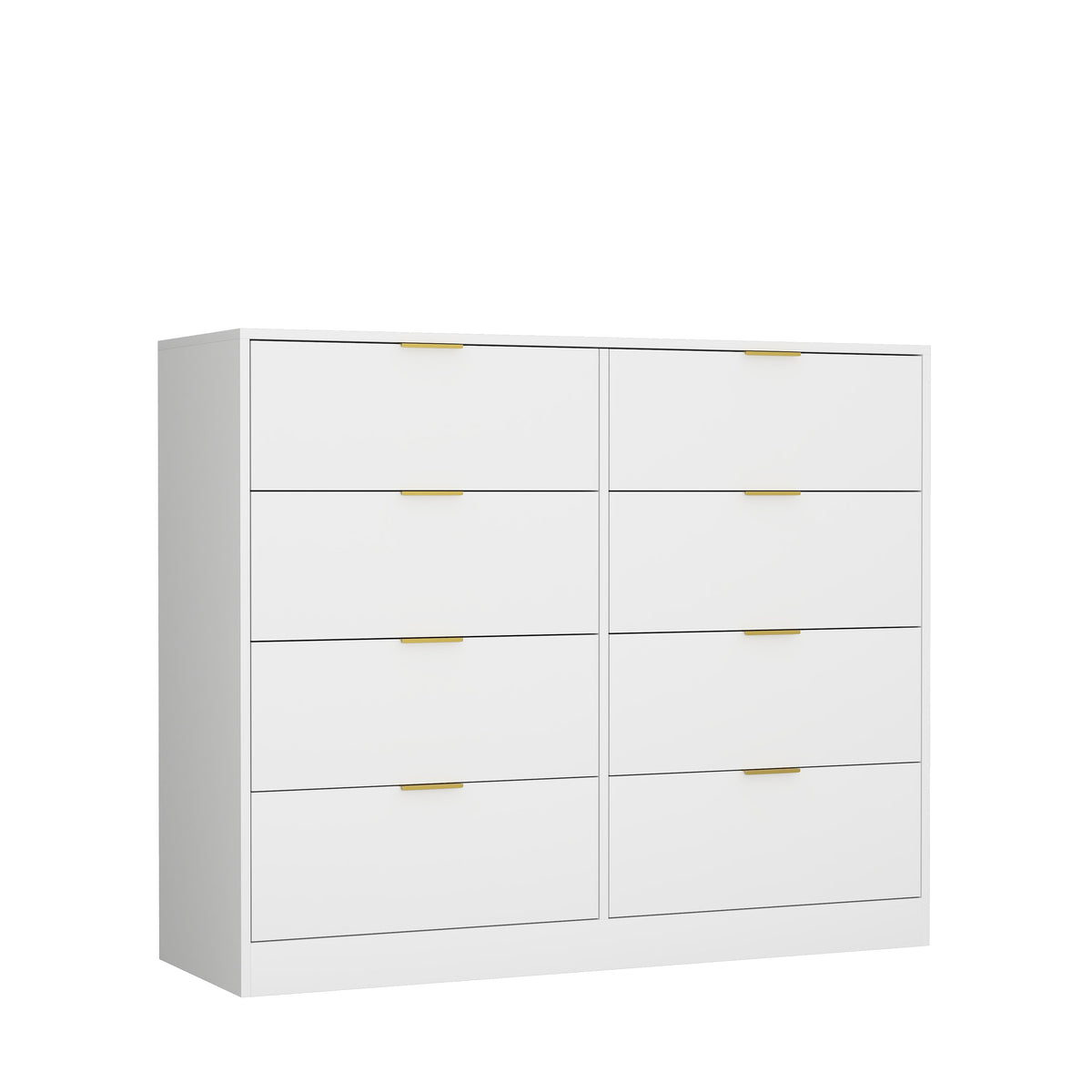 8 Drawer Dresser for Bedroom, Wood Modern Drawer Chest, White (United States Delivery Only)