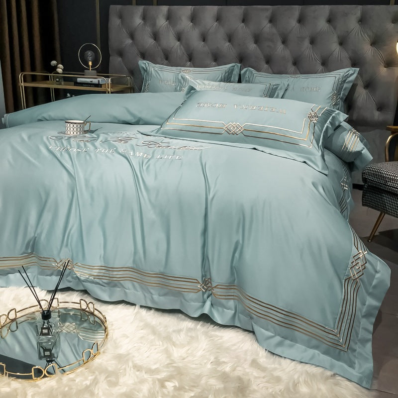 Tencel Embroidered Washed Cotton Bedding Set