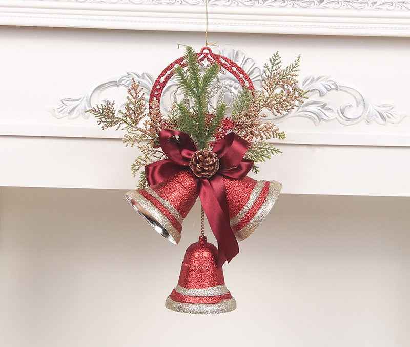 Christmas Bell Ornaments, Pearlescent Paper Tree Decorations