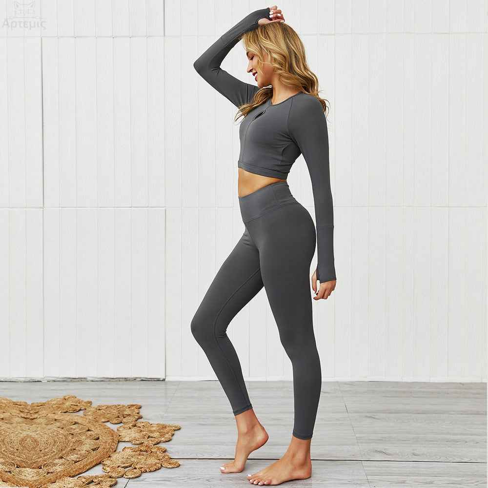Tight long sleeve suit ladies sports suit