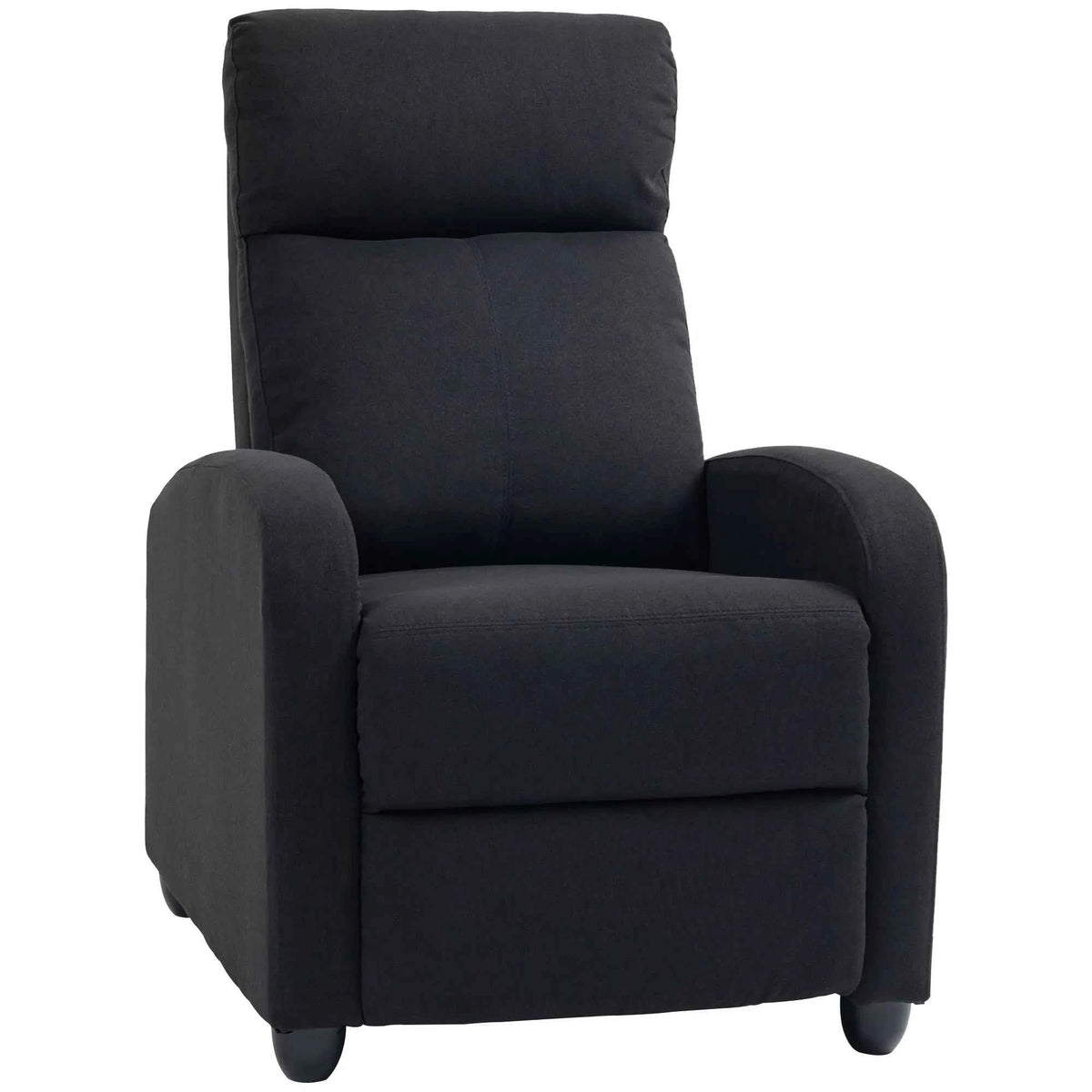 Black Fabric Recliner Chair – Manual Home Theater & Living Room Reclining Sofa (United States & Canada Delivery Only)