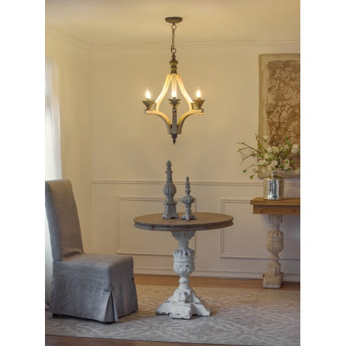 6-Light Wood Chandelier with Adjustable Chain (United States Delivery Only)