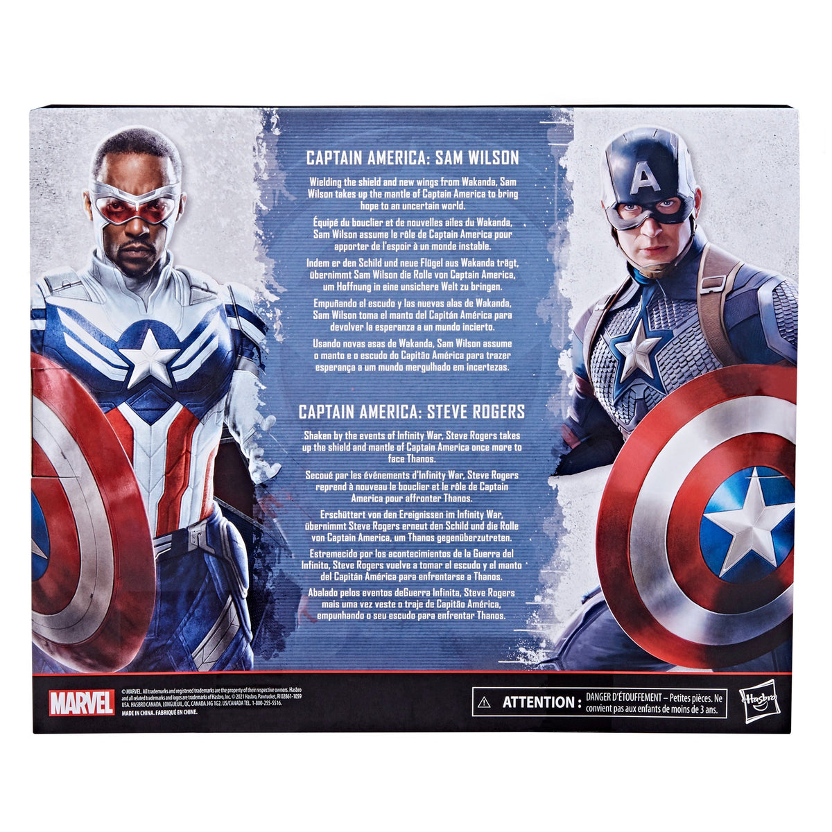 Marvel Legends Series Captain America 2-Pack Steve Rogers Sam Wilson MCU