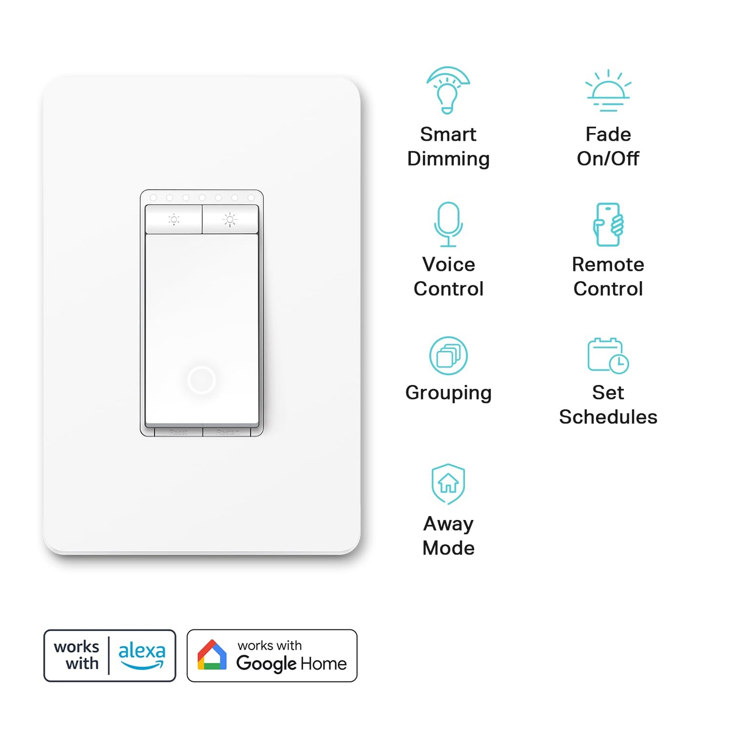 Kasa Smart Single Pole Dimmer Switch by TP-Link (HS220) -Dimmer Light Switch for LED Lights, Works with Alexa and Google Home, 1-Pack , White ( Packaging May Vary ) 🍁 All In One Marketplace Canada