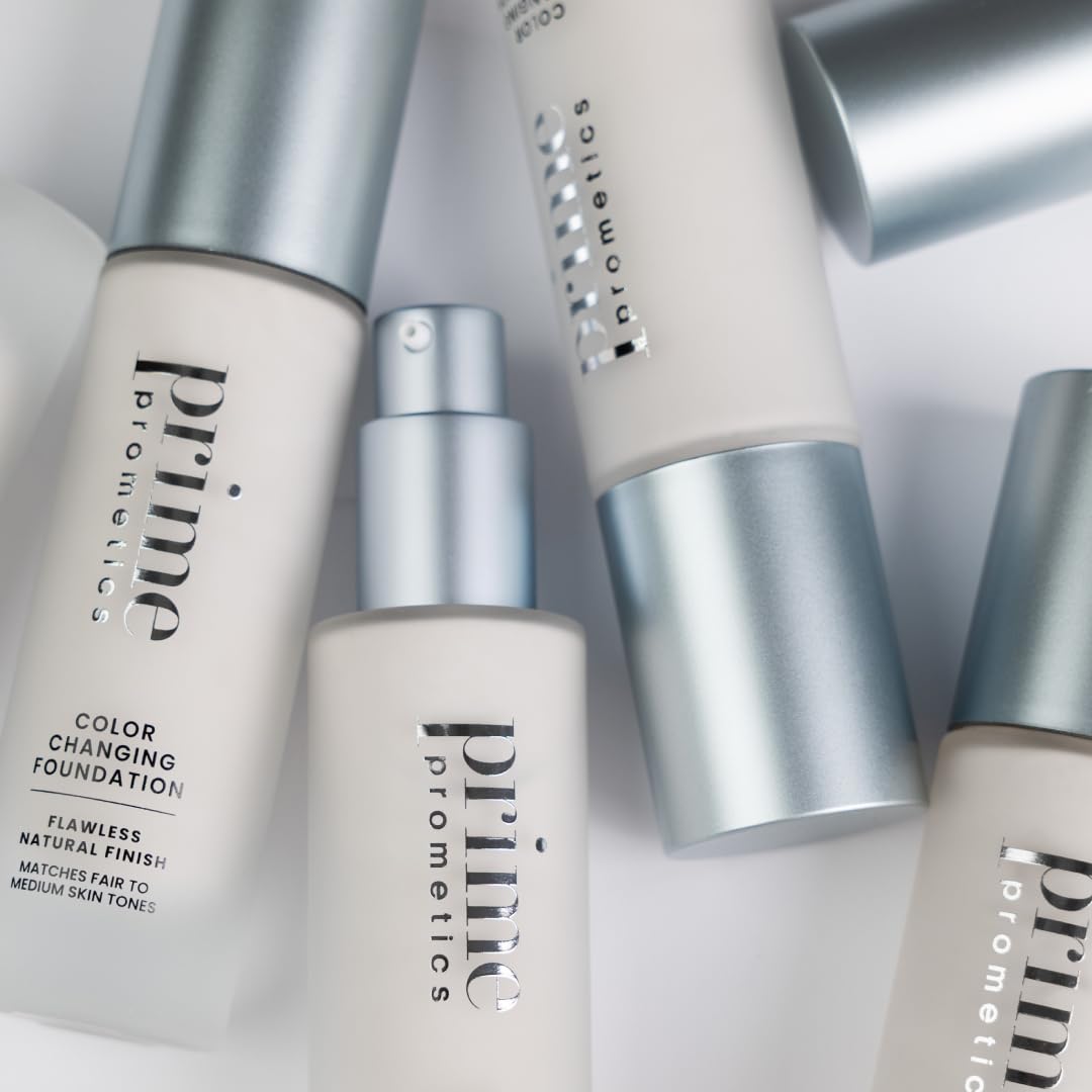 Prime Prometics Color Changing Foundation for Mature Women – Instantly Adapts to Your Skin Tone – Buildable Light-to-Medium Coverage – 12-Hour Wear – Natural Dewy Finish – Hypoallergenic 🍁 All In One Marketplace Canada