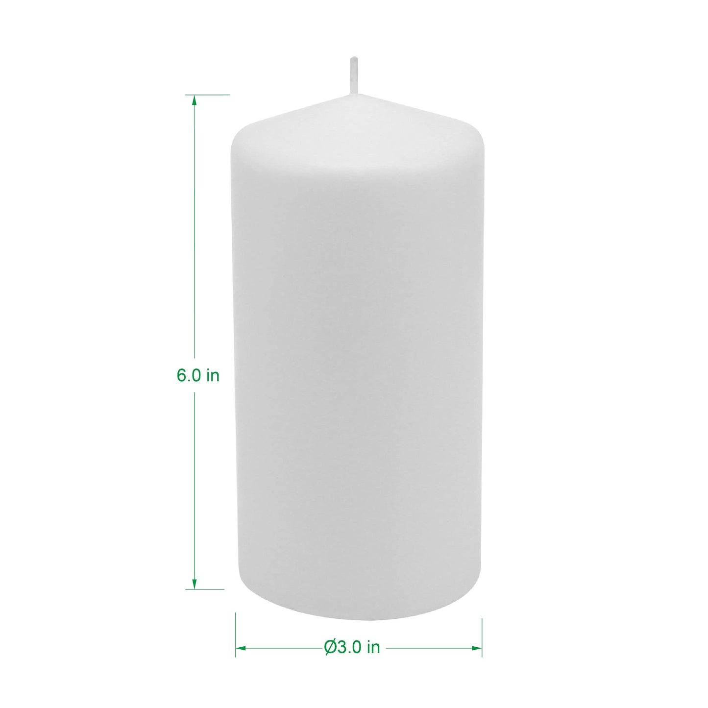 Stonebriar Unscented White Tall Pillar Candles, 65 Hour Burning Candle Pillars, Perfect for Decor, Weddings, Emergencies 3" X 6", 6 Count 🍁 All In One Marketplace Canada