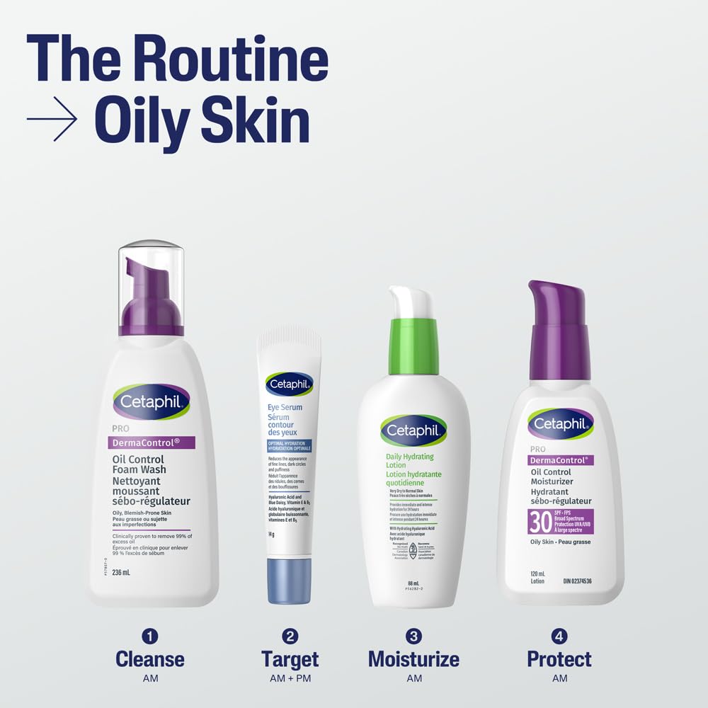 Cetaphil PRO DermaControl Face Sunscreen SPF 30, Oil Control Moisturizer for Oily Sensitive Skin, Broad Spectrum Matte Finish with Zinc Complex, Dermatologist Recommended, 120ml 🍁 All In One Marketplace Canada