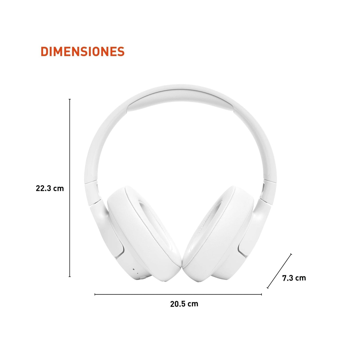 JBL Tune 720BT - Wireless Over-Ear Headphones with JBL Pure Bass Sound, Bluetooth 5.3, Up to 76H Battery Life and Speed Charge, Lightweight, Comfortable and Foldable Design (White) 🍁 All In One Marketplace Canada