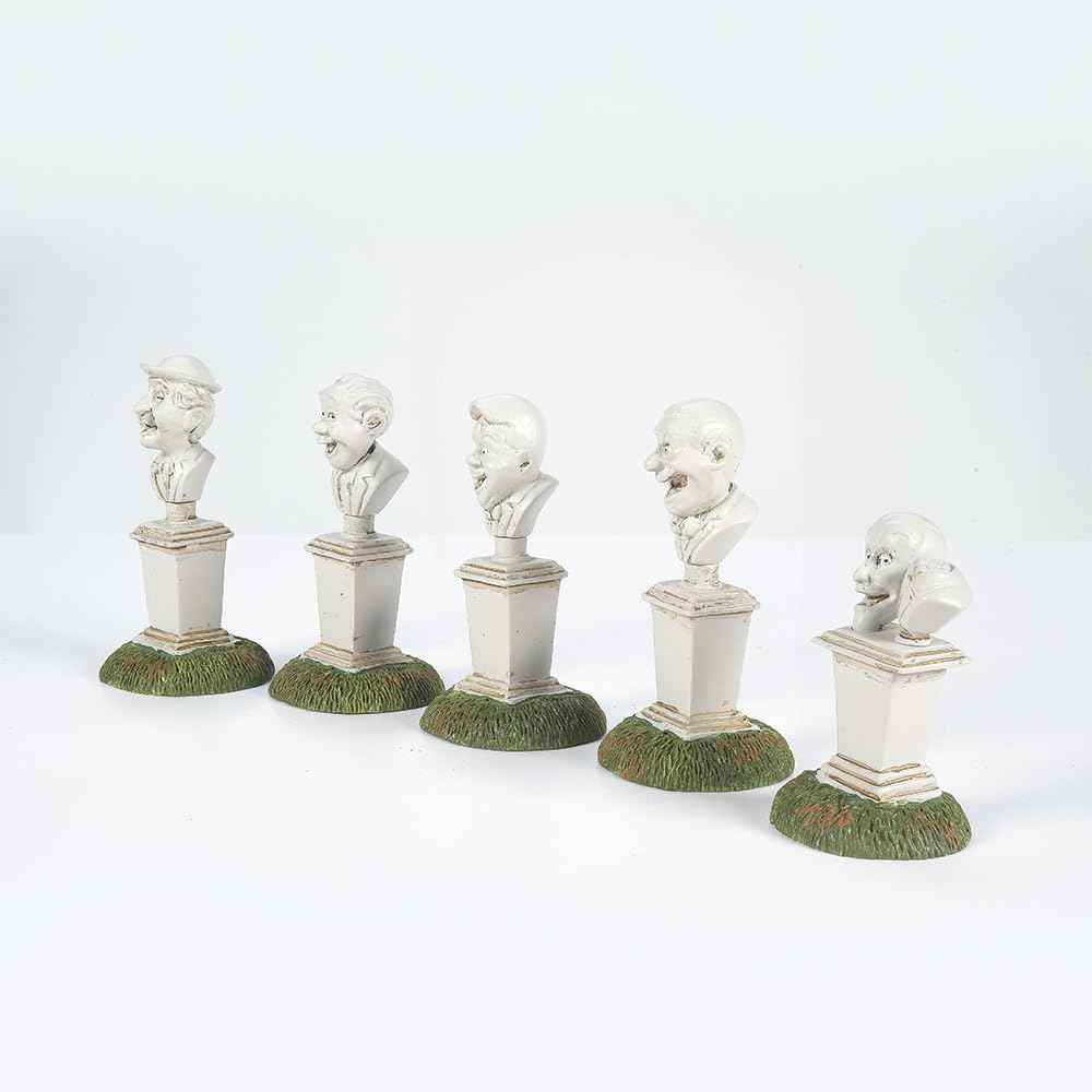 Department 56 Snow Village Halloween Accessories Disneyland The Haunted Mansion Singing Busts Figurine Set, 2.5 Inch, Multicolor