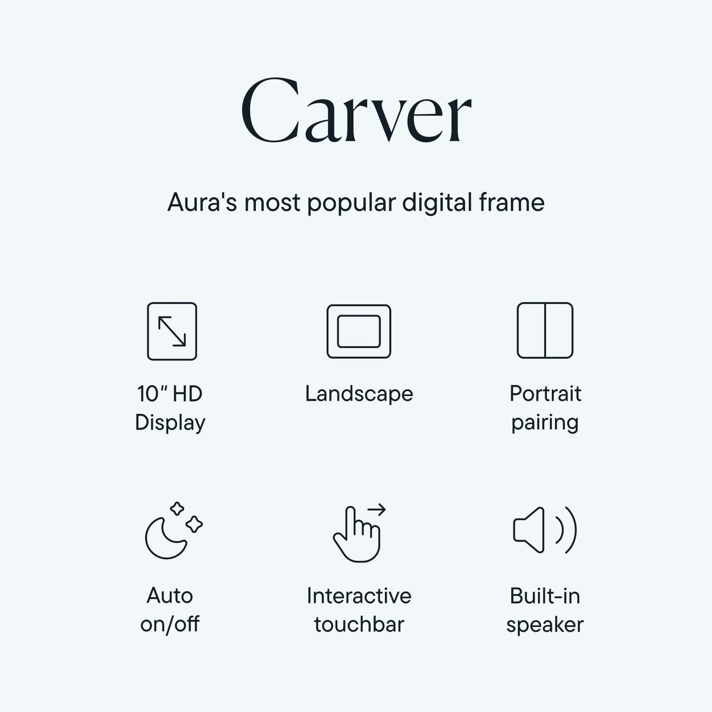 Aura Carver WiFi Digital Picture Frame | The Best Digital Frame for Gifting | Send Photos from Your Phone | Quick, Easy Setup in Aura App | Free Unlimited Storage | Gravel with White Mat 🍁 All In One Marketplace Canada
