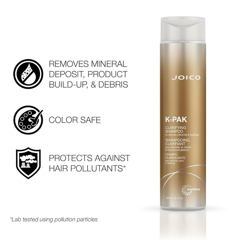 Joico K-PAK Daily Clarifying Shampoo to Remove Buildup, Deep Cleansing For Damaged Hair, Repair and Prevents Breakage, With Keratin and Guajava Fruit Extract, Gold, 300mL 🍁 All In One Marketplace Canada