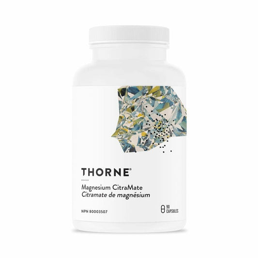 Thorne Magnesium Citramate - Magnesium with Citrate-Malate to Support Energy Production, Heart and Lung Function, and Metabolism of Sugar and Carbs - 90 Capsules - 90 Servings 🍁 All In One Marketplace Canada