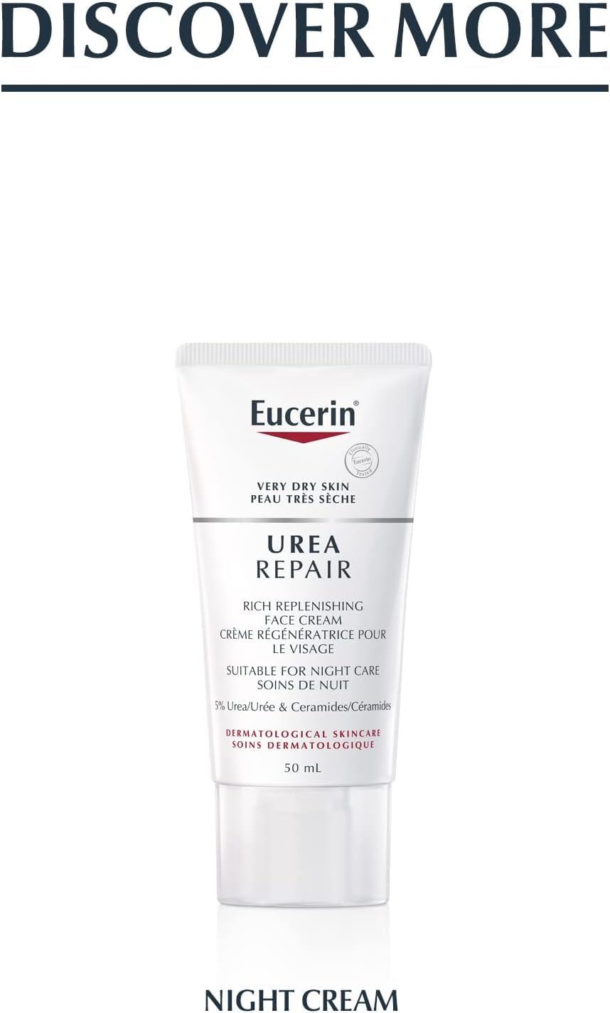 Eucerin Urea Repair Day Face Cream, 5% Urea, Non-Greasy, Dry Skin, 50mL 🍁 All In One Marketplace Canada