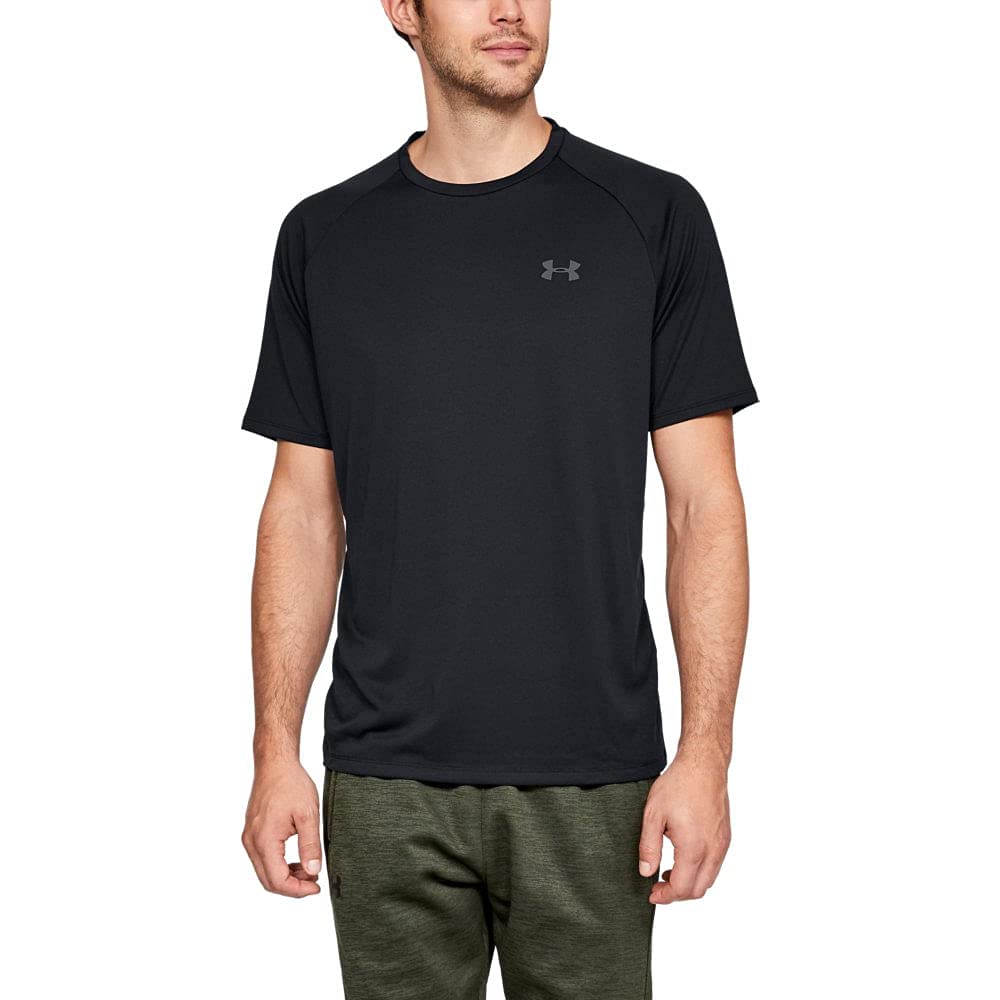 Under Armour mens Tech 2.0 Short-Sleeve T-Shirt , Black (001)/Graphite , Medium 🍁 All In One Marketplace Canada