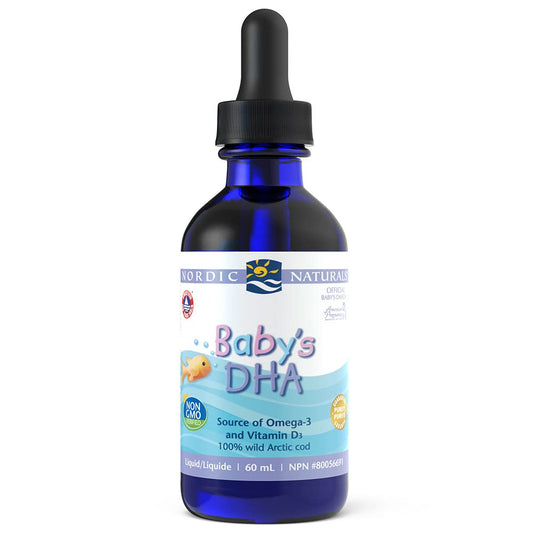 Nordic Naturals Baby's DHA Liquid - Omegas From Arctic Cod Liver Oil with Vitamin D3, Safe and Effective for Babies, 60 mL 🍁 All In One Marketplace Canada