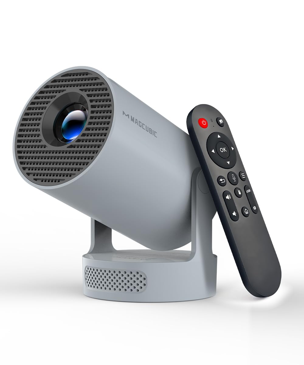 Magcubic Mini Projector with 4K Support, Portable Projecteur with WiFi 6 and Bluetooth 5.4, Auto Keystone, 200 ANSI, 180 Degree Rotation, Built-in Apps Smart Projector for Home Outdoor HY300PRO+ 🍁 All In One Marketplace Canada