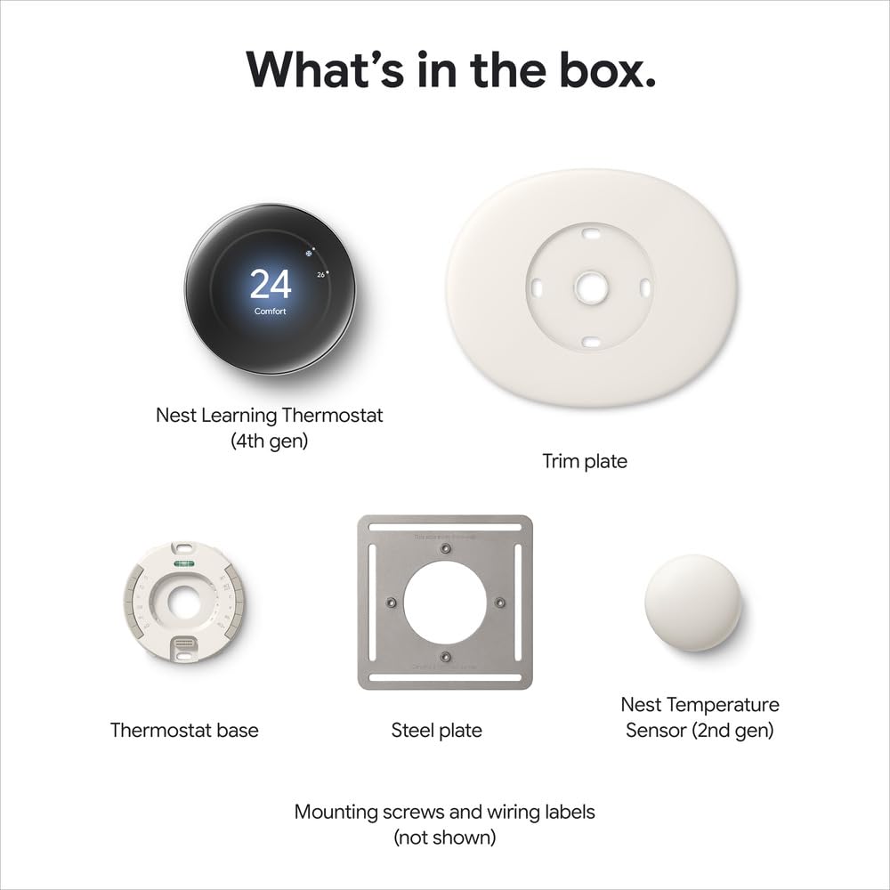 Google Nest Learning Thermostat (4th Gen) with Temp Sensor - Silver 🍁 All In One Marketplace Canada