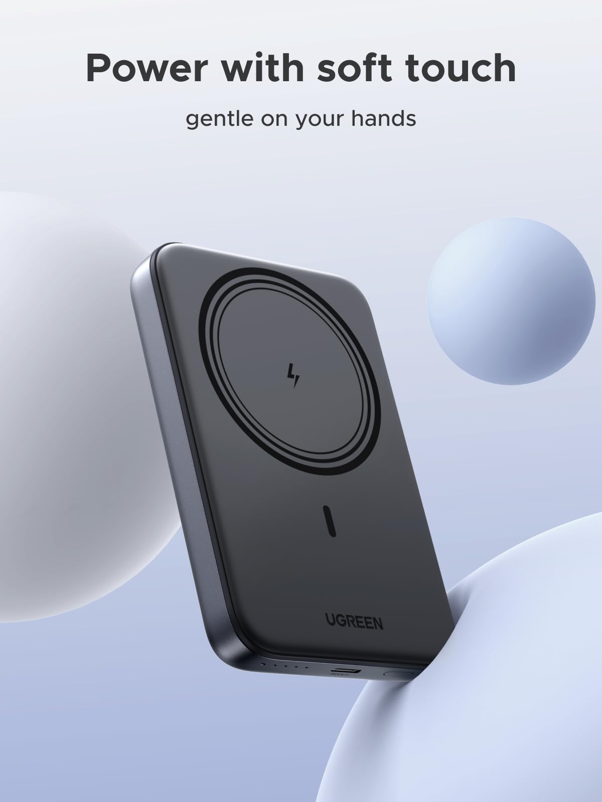 UGREEN 10000mAh PD 20W Magnetic Battery Pack Power Bank for iPhone, 7.5W Wireless Portable Charger with Magsafe, Skin-Friendly Compatible with iPhone 17/16/15/14/13 Series-Black, Includes USB-C Cable 🍁 All In One Marketplace Canada
