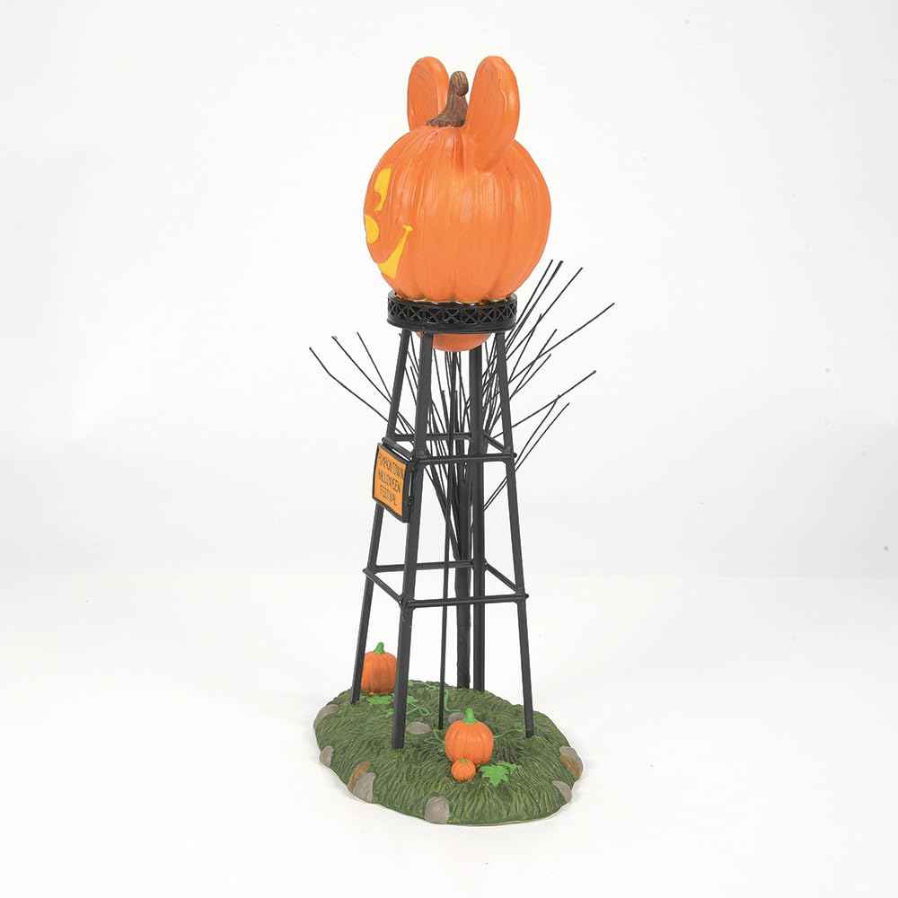 Department 56 Disney Village Halloween Pumpkintown Accessories Mickey Mouse Water Tower Figurine, 12.01 Inch, Multicolor