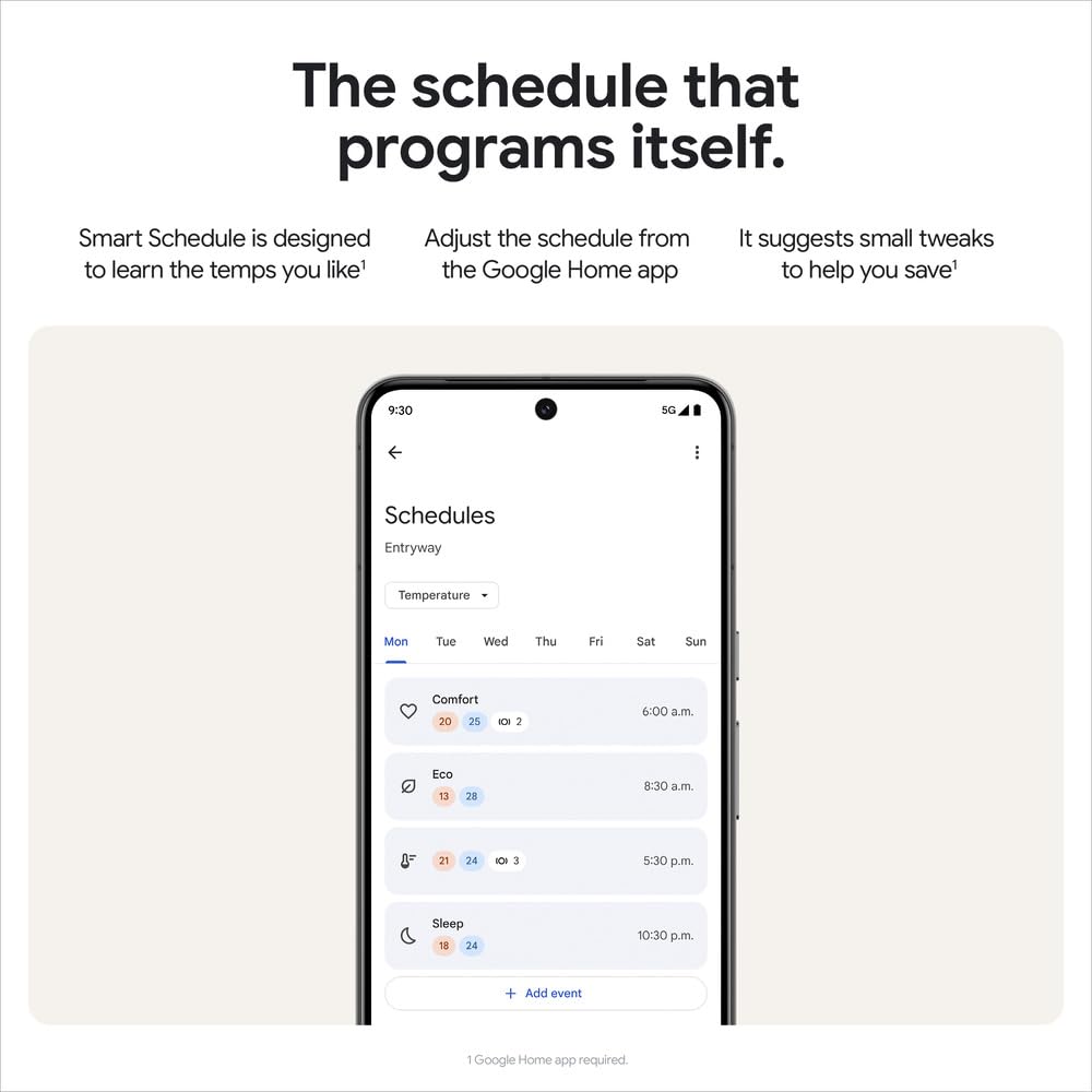 Google Nest Learning Thermostat (4th Gen) with Temp Sensor - Obsidian 🍁 All In One Marketplace Canada