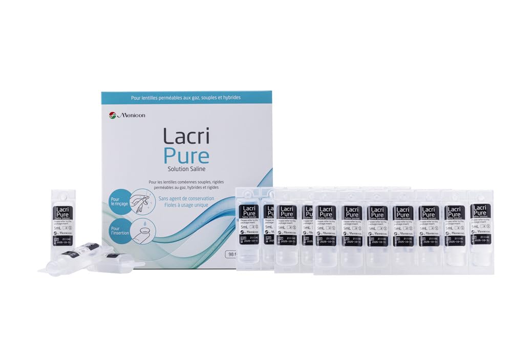 LacriPure Saline Solution 98x5ml vial Box 🍁 All In One Marketplace Canada