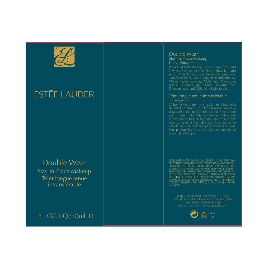 Estée Lauder Double Wear Stay-in-Place 24-Hour Long-Wear Matte Foundation, 30 ml, 2N2 Buff 🍁 All In One Marketplace Canada