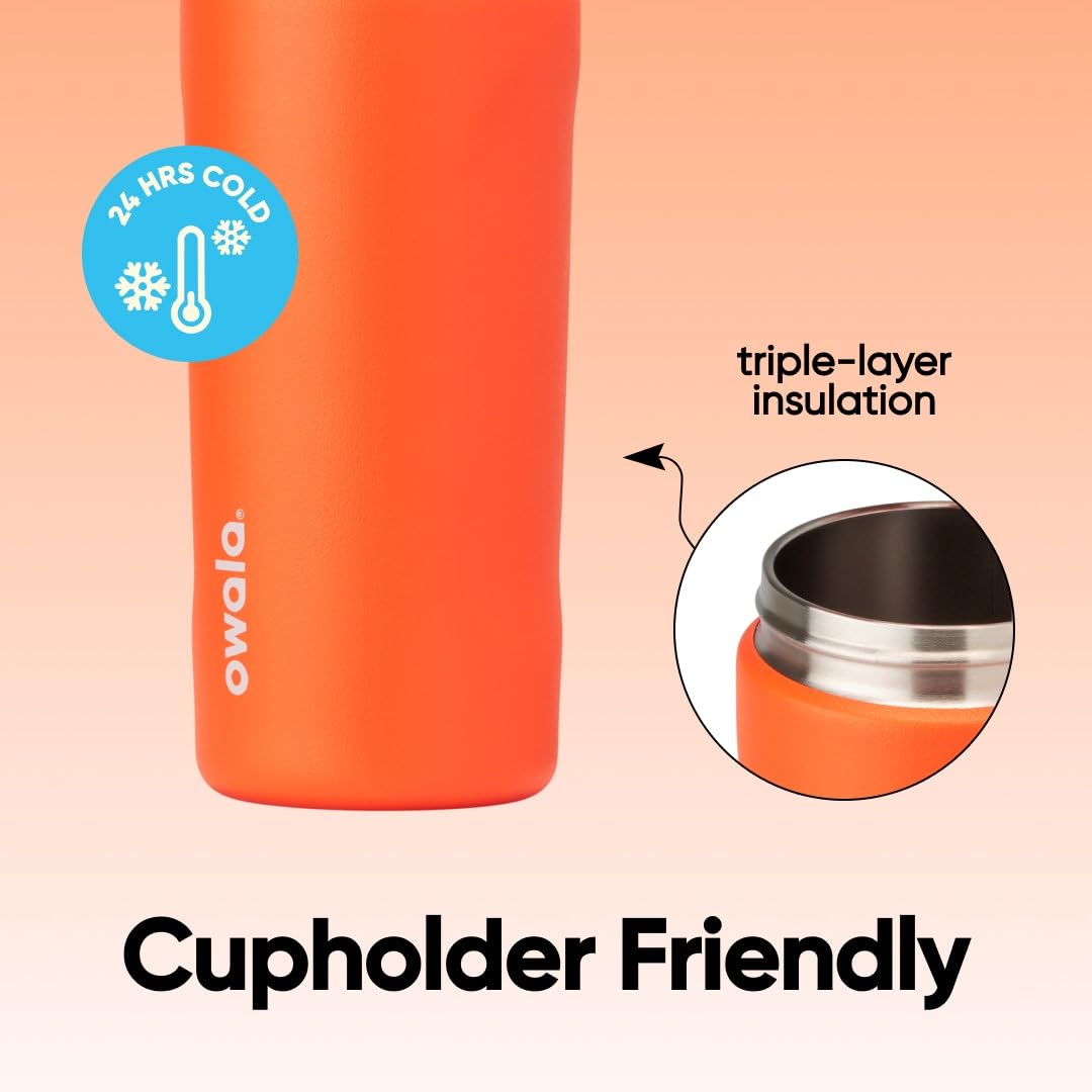 Owala Kids FreeSip Insulated Stainless Steel Water Bottle with Straw, BPA-Free Sports Water Bottle, Great for Travel, 16 oz, Blue Citrus 🍁 All In One Marketplace Canada