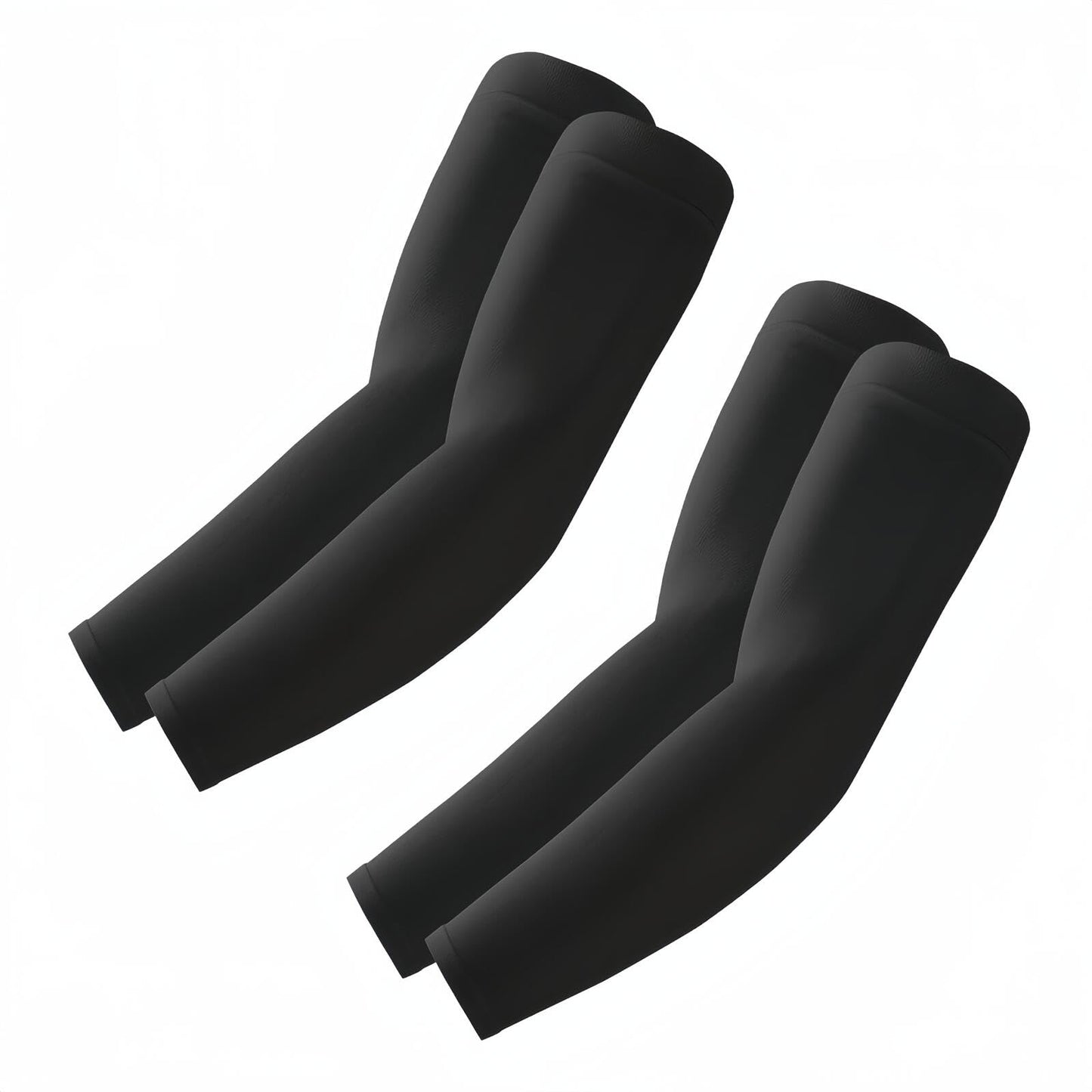 ROXUN 2 Pairs Arm Sleeves, Cooling UV Sun Protection Sports Compression for Men/Women 2 Black 🍁 All In One Marketplace Canada