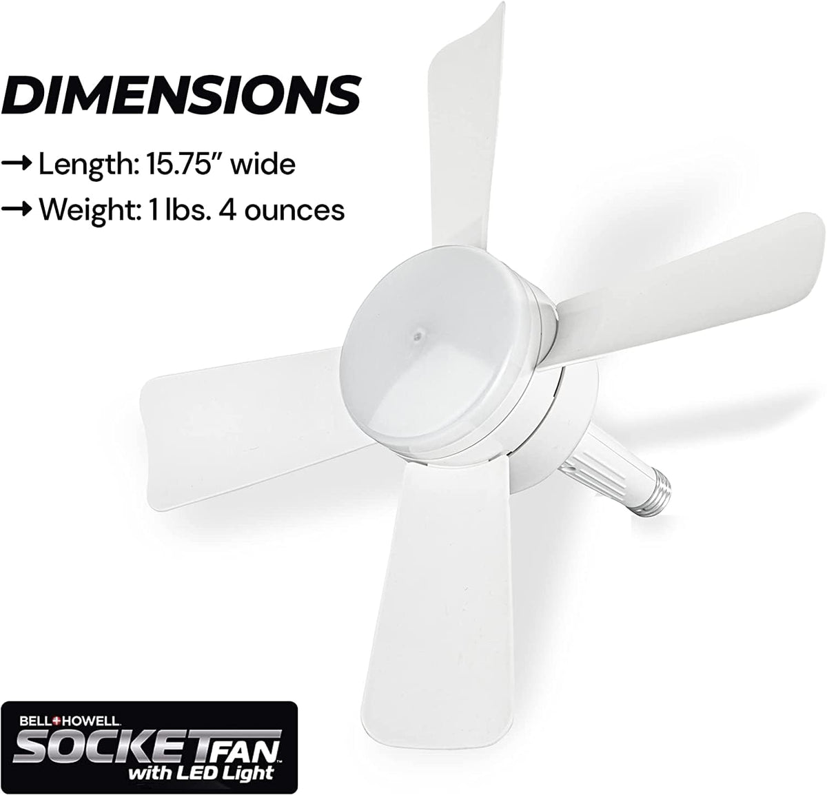 Socket Fan Light AS SEEN ON TV – Ceiling Fan with Lights and Remote, Ceiling Fan with Lights for Bedroom, Ventilateur Plafond, Screws into Light Socket, Ceiling Fans with 3 Light/Fan Modes 🍁 All In One Marketplace Canada