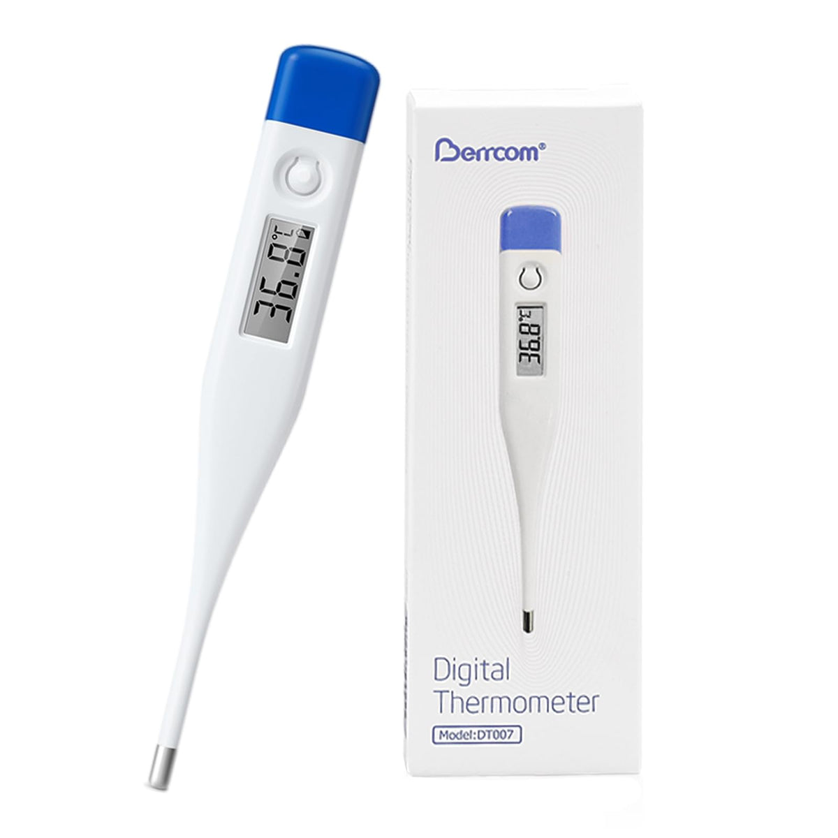 Berrcom Digital Thermometer for Adults and Kids, Oral and Underarm Thermometer for Fever with 30 Seconds Fast Reading, C/F Switchable Rectal Thermometer for Babies 🍁 All In One Marketplace Canada