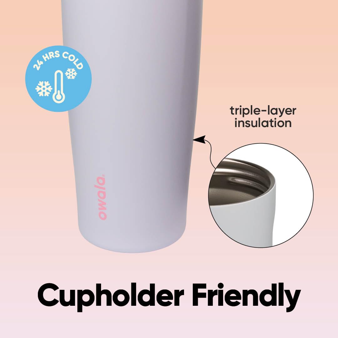 Owala FreeSip Sway Insulated Stainless Steel Water Bottle with Two-Way Spout, Built-In Straw and Bucket Handle, Made for Travel, School, and Sports, 30oz, BPA Free, Leak Proof, Beach House 🍁 All In One Marketplace Canada
