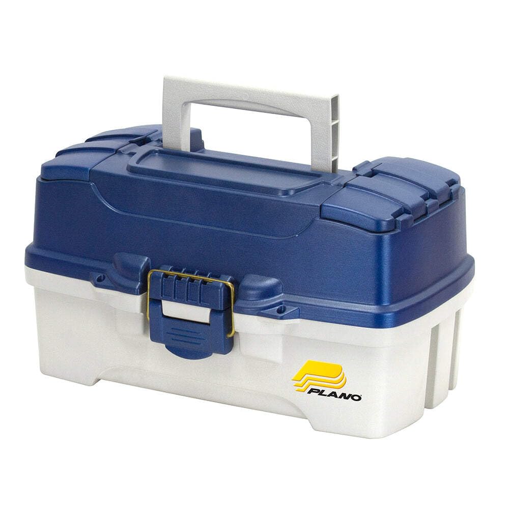 Plano 2-Tray Tackle Box with Dual Top Access, Blue Metallic/Off White 🍁 All In One Marketplace Canada
